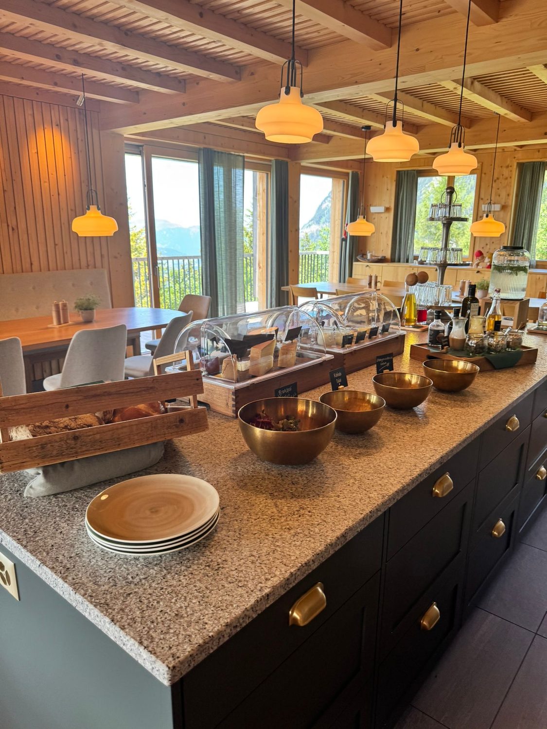 The Swiss alpine chalet setting