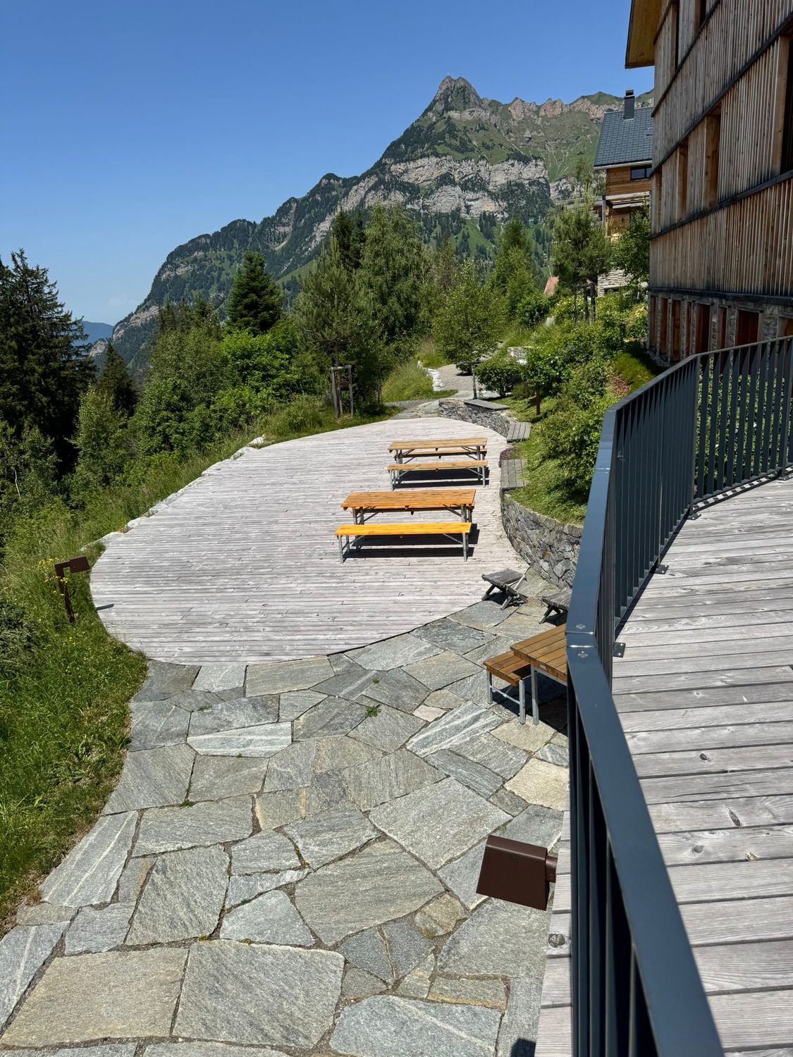 The Swiss alpine chalet setting